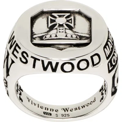 Vivienne Westwood Lancelot Chevalier Ring In Metallic