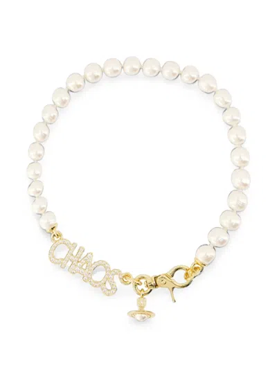 Vivienne Westwood Large Chaos Faux-pearl Necklace In Multi