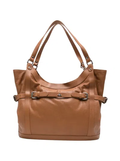Vivienne Westwood Large Frankie Tote Bag In Brown