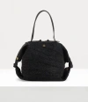 Vivienne Westwood Large Mara Holdall Lacy Leather Black In Black