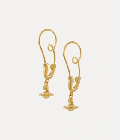 Vivienne Westwood Large Maxima Earrings Gold Swarovski Crystals Women