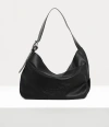 Vivienne Westwood Large Maxime Shoulder Bag Leather Black In Black