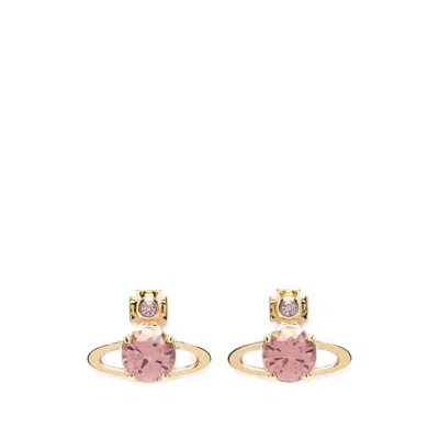Vivienne Westwood Large Reina Crystal-embellished Earrings In Transparent