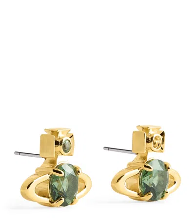 Vivienne Westwood Large Reina Stud Earrings In Gold
