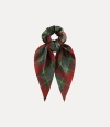 Vivienne Westwood Large Scrunchie Rtw Tartan Printed Scarlet-tartan Os-u Women In Red