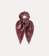 Vivienne Westwood Large Scrunchie Viscose Silk Velvet Peony Os-u Women In Pink