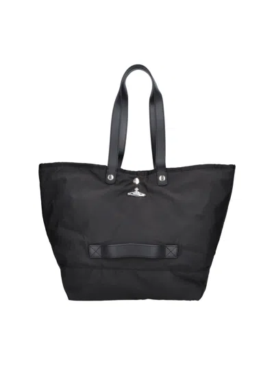 Vivienne Westwood Large Tote Bag In Black