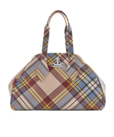 Vivienne Westwood Large Yasmine Handbag In Gray