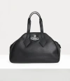 Vivienne Westwood Large Yasmine Handbag Pu Leather Black In Black