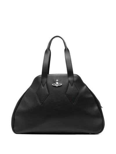 Vivienne Westwood Large Yasmine Tote Bag In Black