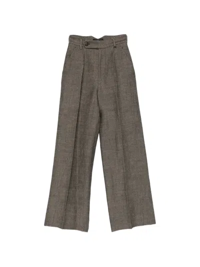 Vivienne Westwood Lauren Pleat-detail Trousers In Brown