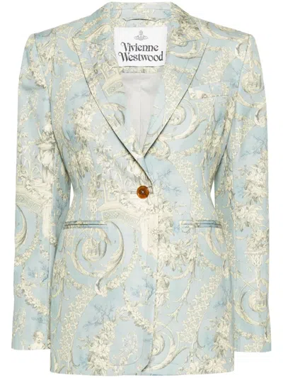 Vivienne Westwood Lauren Toile De Jouy-print Blazer In Blue