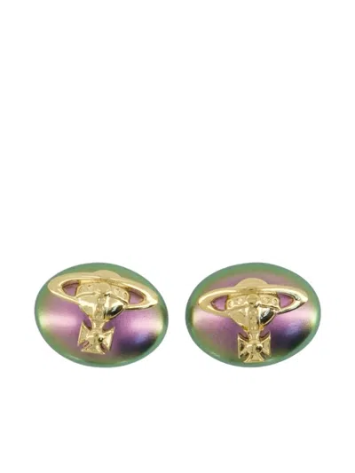 Vivienne Westwood Lavinia Orb-embellished Oval Earrings In Gold