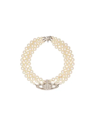 Vivienne Westwood Layered Necklace In Yellow