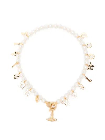 Vivienne Westwood Leanne Orb Necklace In Yellow