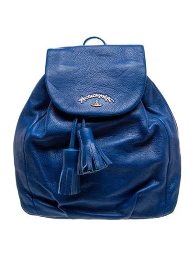 Pre-owned Vivienne Westwood Leather Backpack In Blue