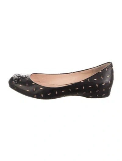 Pre-owned Vivienne Westwood Leather Ballet Flats In Black
