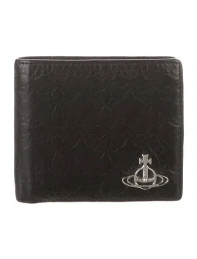 Pre-owned Vivienne Westwood Leather Bifold Wallet In Black