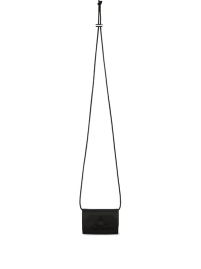 Vivienne Westwood Leather Card Holder In Black