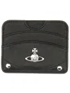 Vivienne Westwood Half Moon Card Holder Flat In Black