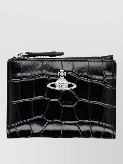 Vivienne Westwood Leather Card Holder In Black