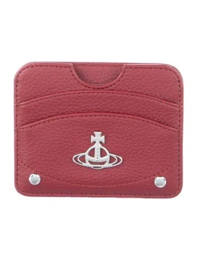 Pre-owned Vivienne Westwood Leather Card Holder In Red