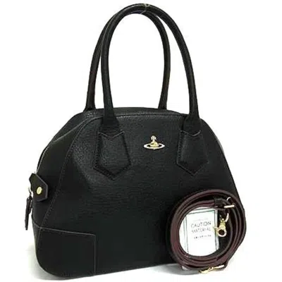 Pre-owned Vivienne Westwood Leather Handbag Shoulder Bag () In Black