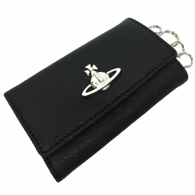 Pre-owned Vivienne Westwood Leather Keycase () In Black
