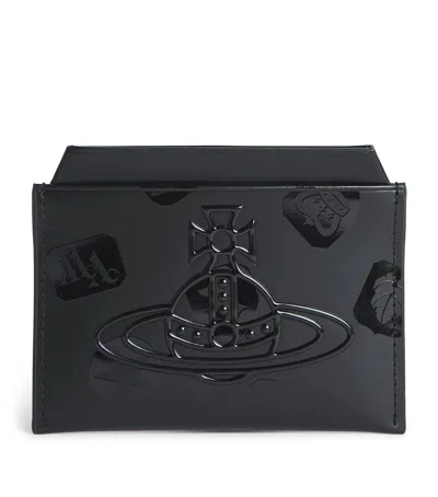 Vivienne Westwood Leather Logo Card Holder In Black