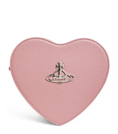Vivienne Westwood Leather Louise Heart Cross-body Bag In Pink