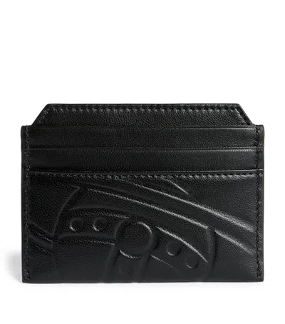 Vivienne Westwood Leather Orb Card Holder In Black