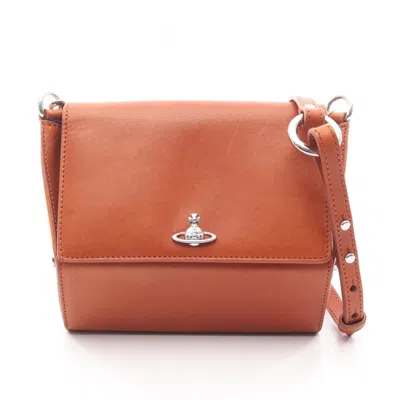 Pre-owned Vivienne Westwood Leather Shoulder Bag Sling Bag () In Brown