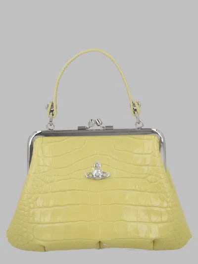 Vivienne Westwood Leather Shoulder Bag With Signature Orb Hardware In Green