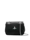 Vivienne Westwood Borsa A Tracolla Piccola In Pelle Con Catena In Black