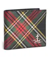 Vivienne Westwood Leather Tartan Billfold Wallet In Multi