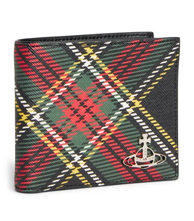 Vivienne Westwood Leather Tartan Billfold Wallet In Multi