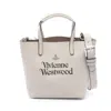 Vivienne Westwood Leather Tote Bag In White