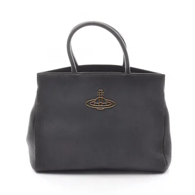 Pre-owned Vivienne Westwood Leather Tote Bag () In Black