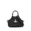 Vivienne Westwood Structured Mini Handbag With Signature Emblem In Black