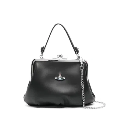 Vivienne Westwood Granny Shoulder Bag In Black