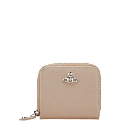 Pre-owned Vivienne Westwood Leather Wallet (bi-fold) () In Sand