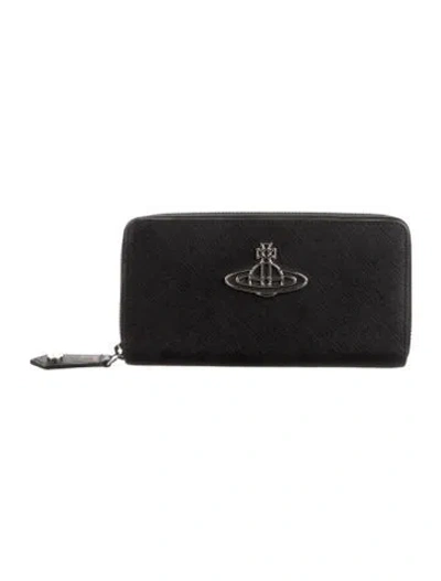 Pre-owned Vivienne Westwood Leather Wallet In Black