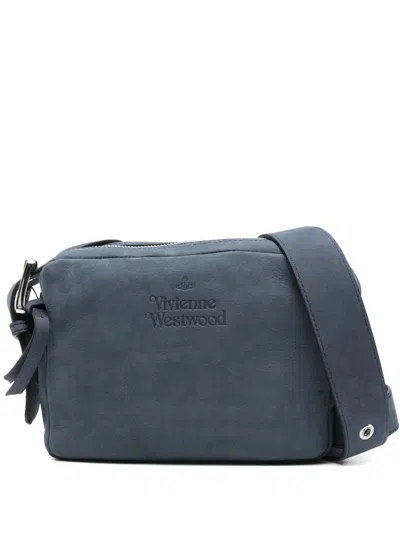 Vivienne Westwood Leather Zip-fastening Crossbody Bag In Blue