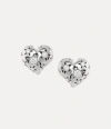 Vivienne Westwood Lee Clip Earrings Silver Cubic Zirconia Women In Silver