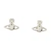 Vivienne Westwood Orb Cubic Zirconia Earrings In Metallic