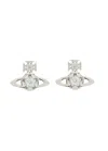 Vivienne Westwood Platinum-tone Lee Stud Earrings In Metallic