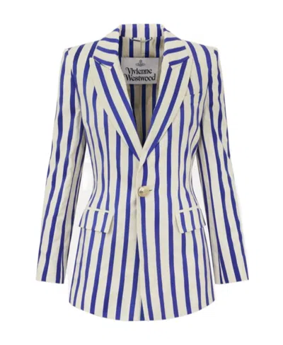 VIVIENNE WESTWOOD VIVIENNE WESTWOOD SB LELIO STRIPED BLAZER