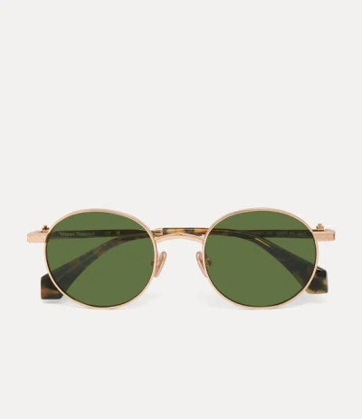 Vivienne Westwood Leon Sunglasses Stainless Yellow  Men