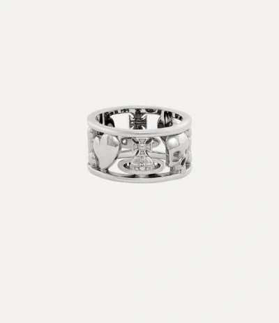 Vivienne Westwood Leonce Ring In Platinum