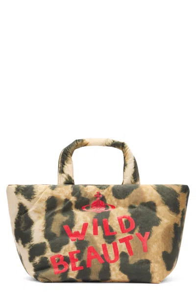 Vivienne Westwood Leopard Print Maud Large Tote In Multi